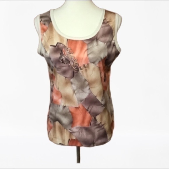 Vintage 70s Native American themed patchwork tank top - Picture 1 of 8